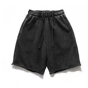 Customized Logo 100% Cotton <b>Canvas</b> Men's Breathable Windproof Sweat Shorts Casual Fitness Active Wear Athletic Elastic Waist - Product Image 4