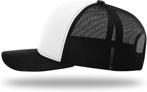 Gorra Trucker de Malla Blanca y Negra al por Mayor, de 6 Paneles, Ajustable, Unisex, Casual, Transpirable, de Color Sólido para Primavera y Verano - Product Image 5