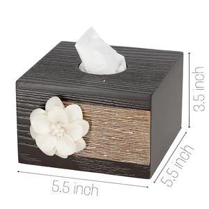 Metal Classic Design Durable Square Tissue Holder & Box Cover Decorative Flower <b>Table</b> Case for Home Hotel <b>Car</b> - Product Image 1