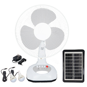 Ventilador de Escritorio Portátil Recargable de 12 Pulgadas y 9W con Cable de Panel Solar de 3 Metros, 3 Aspas y 6 Horas de Duración de la Batería - Product Image 3