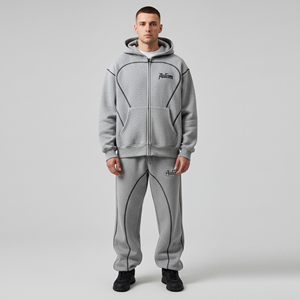 Nuevo Conjunto de Sudadera y Pantalones de Felpa Ligera con Capucha y Logotipo Personalizado para Hombre, Estilo Casual, Ecológico, para Maternidad - Product Image 2