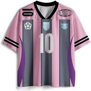 Tissu de maillot de sport en polyester rayé rose et noir avec texture à pois pour vêtements de football, OEM ODM, imprimé sur mesure, respirant - Product Image 1