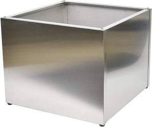 Jardinière carrée en acier inoxydable sur mesure OEM, pot de fleurs en métal, vente en gros, jardinière minimaliste pour balcon, salon et bureau - Product Image 1