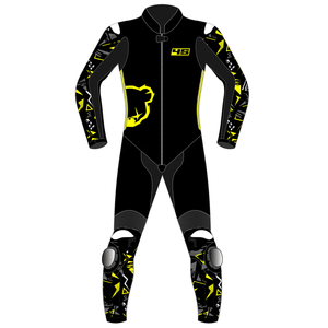 Traje de Motociclismo Personalizado para Hombre, de Cuero Vacuno/Canguro, Mono de Carreras, Traje de Motociclista de Una Pieza, con Protección OEM CE - Product Image 1
