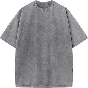 เสื้อยืดคอตตอน 100% ทรงวินเทจ 220 กรัม แบบสวมใส่สบาย สไตล์คัสตอม คอกลม สีพื้น หนา คุณภาพดี เสื้อฮิปฮอป - Product Image 4