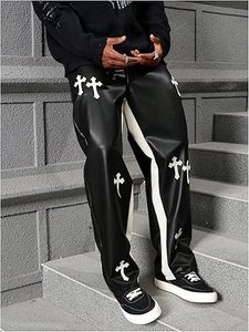 Jeans en cuir de vache véritable pour homme, pantalon en cuir droit pour motard, au meilleur prix - Product Image 4