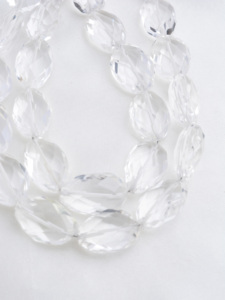 Offre Spéciale : Pierres Précieuses Ovales Facettées en Cristal Blanc, 2 Fils, pour la Fabrication de Bijoux Fins - Product Image 5