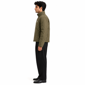 Custom Logo <b>Zip</b> <b>Up</b> <b>Jacket</b> Warm Puffer Coat Outdoor Casual <b>Jacket</b> Premium Quilted Shell Men’s <b>Jackets</b> Insulated Padded Outerwear - Product Image 2