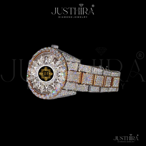 Montre à quartz RLX entièrement sertie de diamants, bracelet en alliage de 20 mm, bijoux hip-hop en moissanite, cadeau pour fiançailles, fête, mariage, anniversaire - Product Image 2