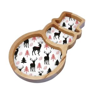 Wooden Rectangle Abstract Horizontal Decorative Serving Tray <b>Butterfly</b> Cutouts Contemporary Handcrafted Single-piece Heat Decor - Product Image 5