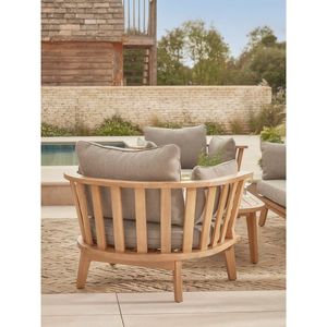 Sofá de patio de teca para exteriores, hecho en Indonesia, muebles de madera maciza - Product Image 1