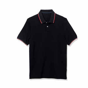 เสื้อโปโลสีดำสำหรับผู้ชาย ผ้าฝ้ายพรีเมียม ชุดทำงานสำหรับองค์กร ระบายอากาศได้ดี เสื้อกอล์ฟประสิทธิภาพสูง ผู้ผลิตเสื้อแบบ OEM จำนวนมาก - Product Image 1