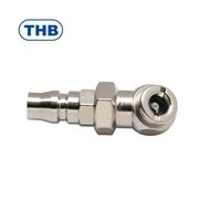 THB BALL FOOT Pneumatic Aluminium Tire Inflator Chuck Silver and Accessories Mechanical Tested for Lexus Garage Repair 2010-2022
