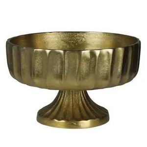Wholesale Silver Metal Pedestal Bowl Elegant Wine Bowl For Wedding Centerpieces Polished Aluminum Decorative Events <b>Table</b> Decor - Product Image 3