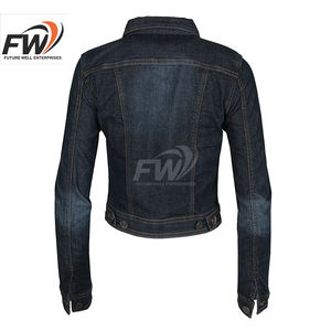 Chaquetas Vaqueras Cortas Multicolores de Alta Calidad OEM para Mujer, Chaqueta Vaquera Informal de Manga Larga, Chaqueta Vaquera Transpirable para Mujer - Product Image 2