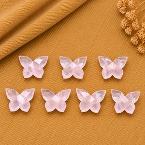 Cuentas de Cuarzo Rosa en Forma de Mariposa de 4x10mm, Facetadas, para la Fabricación de Joyas, Cuentas Sueltas al por Mayor, Suministros para Manualidades - Product Image 5