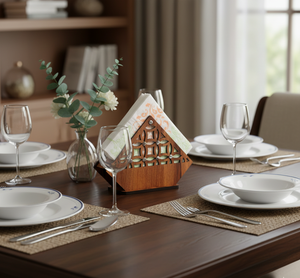 Porta Servilletas de Madera, Diseño Artesanal Elegante para la Cocina, Mesa de Comedor, Organizador de Papel Higiénico - Product Image 1