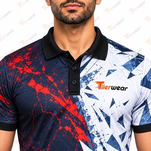 Vêtements de sport pour hommes, personnalisés, en spandex/coton, avec fermeture éclair, respirants, à séchage rapide, pour le golf, vêtements d'équipe, OEM, étiquette privée - Product Image 6
