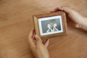 Handmade Wooden Photo <b>Frame</b> Set Rectangular Rustic Natural Wood Tabletop Display <b>for</b> Home Office Gallery - Product Image 4