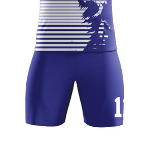 Conjunto de Uniforme de Fútbol Personalizado por Sublimación para Hombre, Manga Corta, Cuello en V, Absorbe la Humedad, Ajuste Atlético, Gris Azul, Uniforme de Equipo 7x7 - Product Image 5