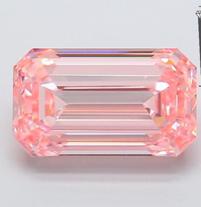 ROYAL GEMS, Diamante Cultivado en Laboratorio con Certificación IGI, Corte Esmeralda de 4.77 CT, Color Rosa Intenso, Claridad VVS2, CVD para Joyería - Product Image 1