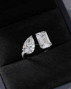 Igi/gia แล็บตัดเพชรวินเทจ14K สีเหลืองแหวนแต่งงาน/งานหมั้นใส่ได้ทั้งชายและหญิงสีขาวทองคุณภาพดีสำหรับงานปาร์ตี้ครบรอบ-คุ้มค่า - Product Image 1