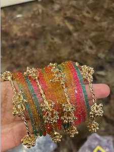 Nueva Edición: Brazaletes Kashmiri de Diseño Elegante, Hechos en Fábrica, Joyería Tradicional Kashmiri para Mujer, con Pequeñas Variaciones - Product Image 6