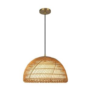 Decorative Woven Rattan Hanging Lamp Suitable For Commercial Restaurant Cafe Bar Resort Indoor <b>Ceiling</b> <b>Light</b> Fixture - Product Image 1