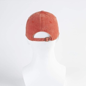 Gorra de Béisbol Coral de 6 Paneles, Ajustable, Unisex, Estilo Casual, Color Sólido, Algodón Lavado, Talla Adulto 56-58CM - Product Image 6