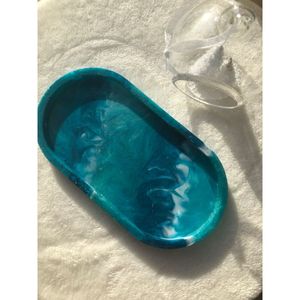 Oval and Round Resin Decorative Trays for <b>Tabletop</b> Use - Product Image 2