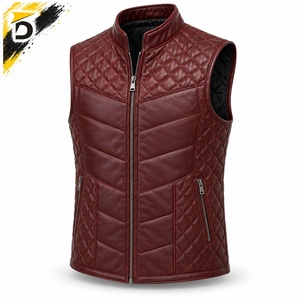 Chaleco de Cuero para Hombre, Diseño Impermeable y Ligero, Corte Cómodo, Fácil de Combinar, para Viajes, Moda Casual y Uso Diario - Product Image 5