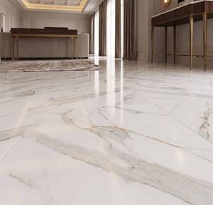 Carrelage de sol en porcelaine de luxe 60x60cm, aspect marbre blanc, 600x600mm, carrelage intérieur, carreaux polis et émaillés pour sol - Product Image 3