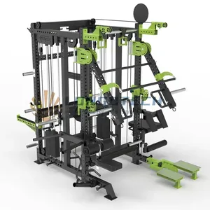 批发动力笼设备钢下蹲架功能站商用多合一多动力架健身房机与史密斯