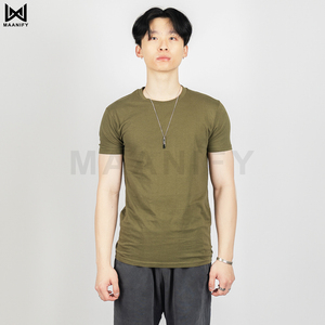 T-shirt unisexe personnalisé, style doux, 100 % coton peigné, 122 GSM, léger, respirant, col rond, OEM - Product Image 4