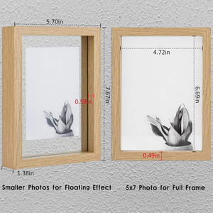 Best Seller Double Sided <b>Floating</b> Modern Photo <b>Frame</b> Square Wall Art Home Decor Customized Logo MDF Material Flip <b>Frame</b> - Product Image 2