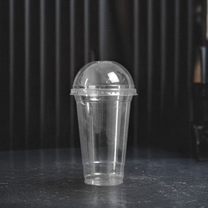 Vente en gros QUANG QUAN Gobelets en plastique PET jetables écologiques à paroi simple avec couvercles 95 mm Tailles 16/20/24 oz pour boissons froides et desserts - Product Image 5