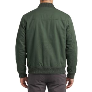Dark Green Flight Outerwear Dual Flap Cargo Pockets Bomber <b>Jacket</b> Rib Knit Trim Classic <b>Zip</b> <b>Up</b> Casual <b>Jackets</b> For Mens - Product Image 2