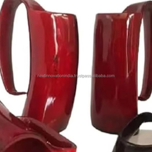 Taza de cuerno vikingo de calidad superior al por mayor, taza de cerveza y café natural acabada a mano, capacidad de 350ml - Product Image 1