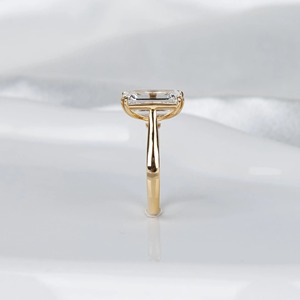 แหวนเพชรทรงเอเมอรัลด์ 4 กะรัต เพาะเลี้ยงในห้องปฏิบัติการ รับรองโดย IGI ทองคำขาว 14K วงบาง แหวนเพชรเม็ดเดี่ยวสำหรับหมั้น แหวนแต่งงาน เครื่องประดับเจ้าสาว - Product Image 3