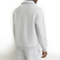 Sweat-shirt demi-zip personnalisé haut de gamme pour homme, en mélange de coton épais, décontracté, col rabattu, coupe régulière et décontractée, chaud et doux, idéal pour l'automne