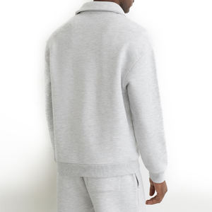 Sweat-shirt demi-zip personnalisé haut de gamme pour homme, en mélange de coton épais, décontracté, col rabattu, coupe régulière et décontractée, chaud et doux, idéal pour l'automne - Product Image 2