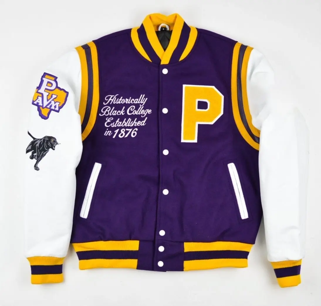New Men Purple Sports Jacket Coat With Chenille Top Best Lettermen Jacket Quality Fashion Baseball Varsity Jacket