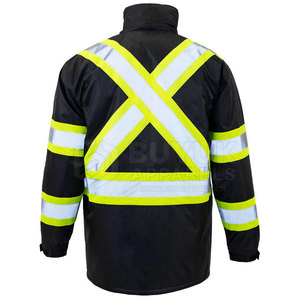 Hi-Vis Reflective <b>Waterproof</b> Windproof Breathable <b>Work</b> Jacket for Outdoor Projects & Highway <b>Work</b> with Fire Protection - Product Image 4