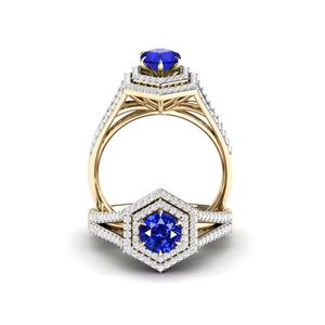 Bague en argent sterling 925 belle pierre précieuse saphir bleu naturel personnaliser la commande de bijoux en ligne maintenant à la fabrication en gros - Product Image 3