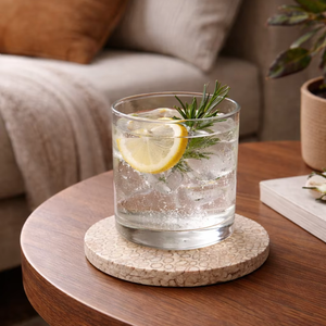 Sous-verre en agate à motif corail naturel – Sous-verre rond poli à la main pour boissons – Protection de table décorative haut de gamme de 10 cm - Product Image 1