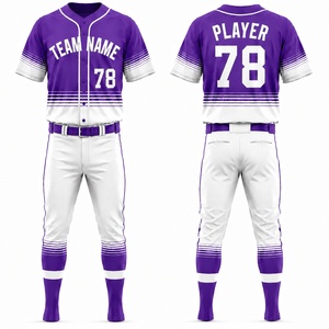 Conjunto de Uniforme de Béisbol Más Vendido, Jersey de Béisbol Personalizado, Ropa Deportiva de Malla Atlética de Secado Rápido, Proveedor de Ropa para Equipos - Product Image 3