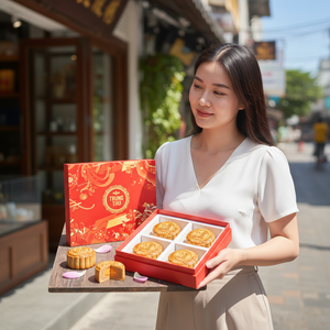 Custom Printing Personalized <b>Box</b> Mid Autumn Festival Mooncake Gift Packaging with Embossing and Foil Stamping Design - Product Image 3