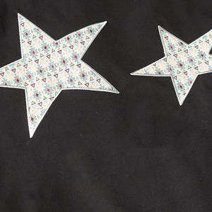 Men's Navy Blue Bomber <b>Jacket</b> Stand Collar Embroidered <b>Stars</b> Casual Solid Color Polyester Autumn Wear Regular Fit - Product Image 5