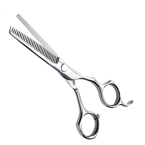 Ciseaux de coiffure professionnels en acier inoxydable légers, noirs et rouges, à pointe affûtée, pour salon de beauté, coupe et effilage des cheveux - Product Image 1