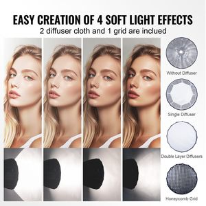 ซอฟท์บ็อกซ์แบบพาราโบลาแสงถ่ายภาพเร็ว33นิ้วแบบพกพาและพับได้อย่างรวดเร็ว - Product Image 3